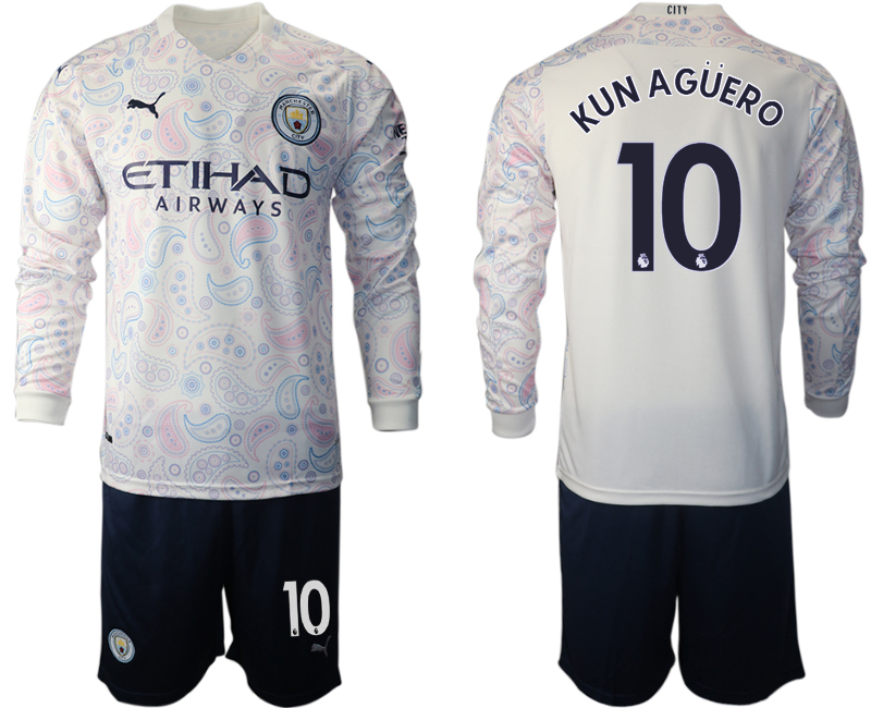 2021 Men Manchester city away long sleeve #10 soccer jerseys